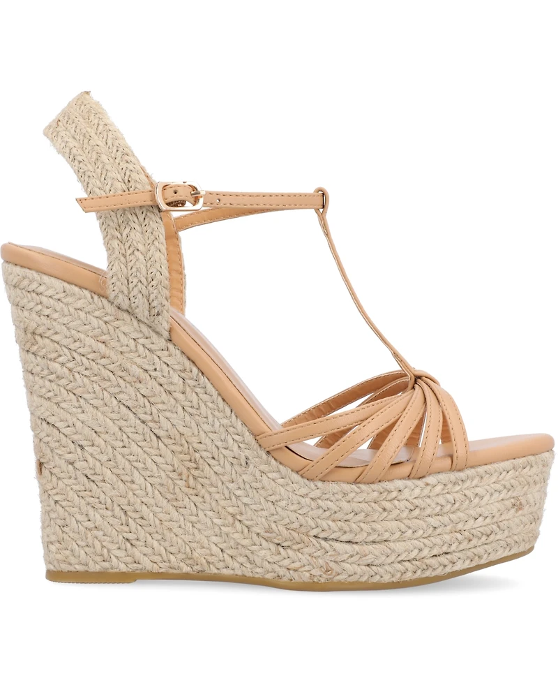 Journee Collection Women's Yara Platform Wedge Sandals