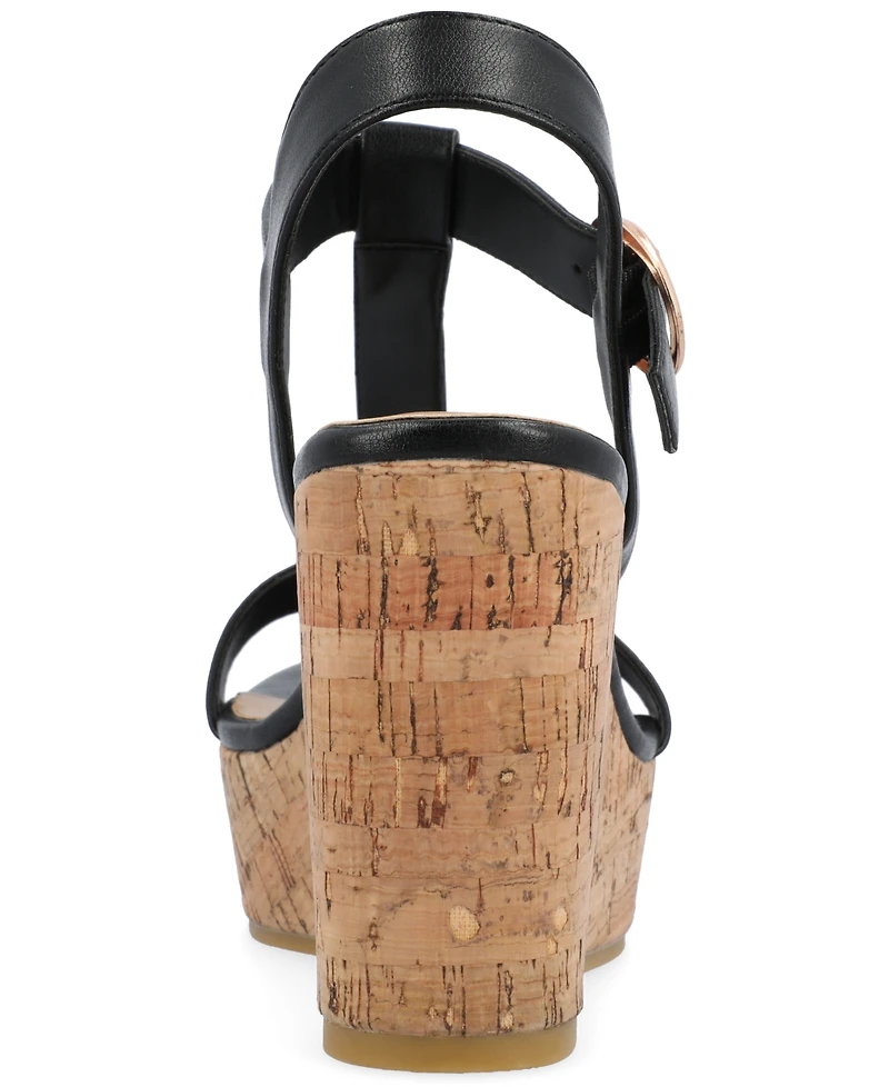 Journee Collection Women's Matildaa Platform Wedge Sandals