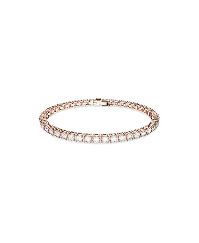 Swarovski Crystal Round Cut Matrix Tennis Bracelet