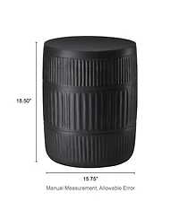 Glitzhome 18.5'' H Multi-Functional Magnesium Oxide Textured Garden Stool or Planter Stand or Accent Table