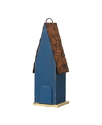 Glitzhome 13.25'' H Retro-Like Distressed Solid Wood Birdhouse