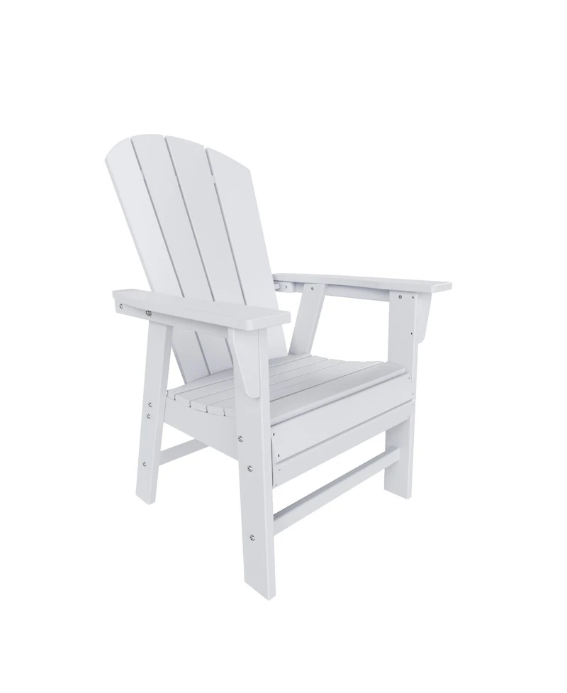 WestinTrends 7 Piece Outdoor Patio Dining Table and Adirondack Armchair Set