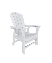 WestinTrends 7 Piece Outdoor Patio Dining Table and Adirondack Armchair Set