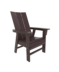 WestinTrends 7 Piece Outdoor Patio Dining Table and Modern Adirondack Armchair Set