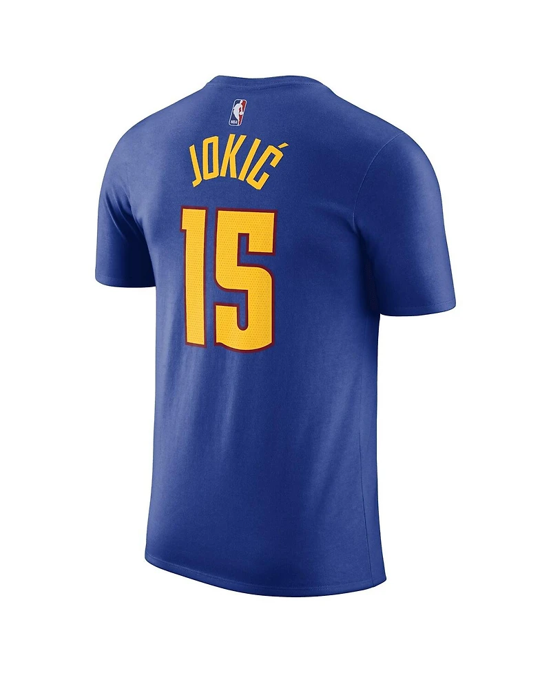 Men's Jordan Nikola Jokic Blue Denver Nuggets 2022/23 Statement Edition Name and Number T-shirt