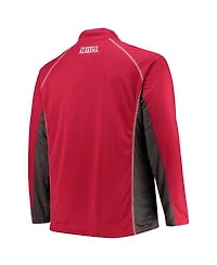 Men's Crimson Alabama Crimson Tide Big and Tall Textured Raglan Quarter-Zip Jacket