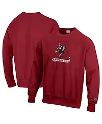 Men's Champion Crimson Alabama Crimson Tide Vault Logo Reverse Weave Pullover Sweatshirt