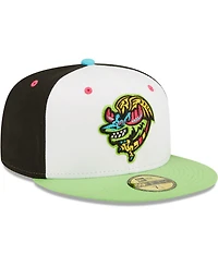 Men's New Era White, Green Alebrijes De Modesto Copa La Diversion 59FIFTY Fitted Hat