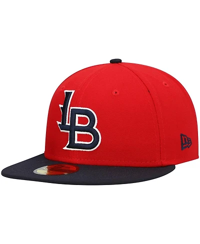 Men's New Era Red Louisville Bats Authentic Collection Team Home 59FIFTY Fitted Hat
