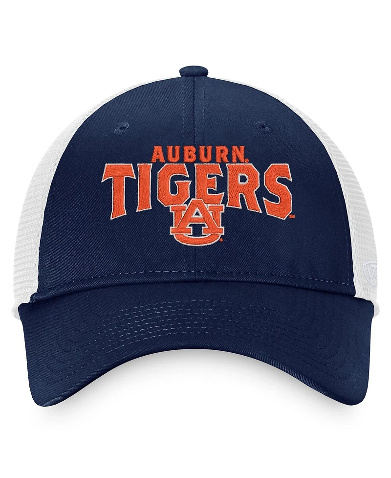 Men's Top of the World Navy Auburn Tigers Breakout Trucker Snapback Hat