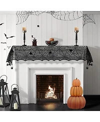 Elrene Crawling Halloween Spider Lace Table Runner