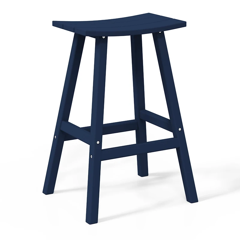 Outdoor Patio Adirondack Bar Height Stool Saddle Seat Chair