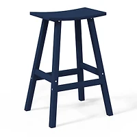 Outdoor Patio Adirondack Bar Height Stool Saddle Seat Chair