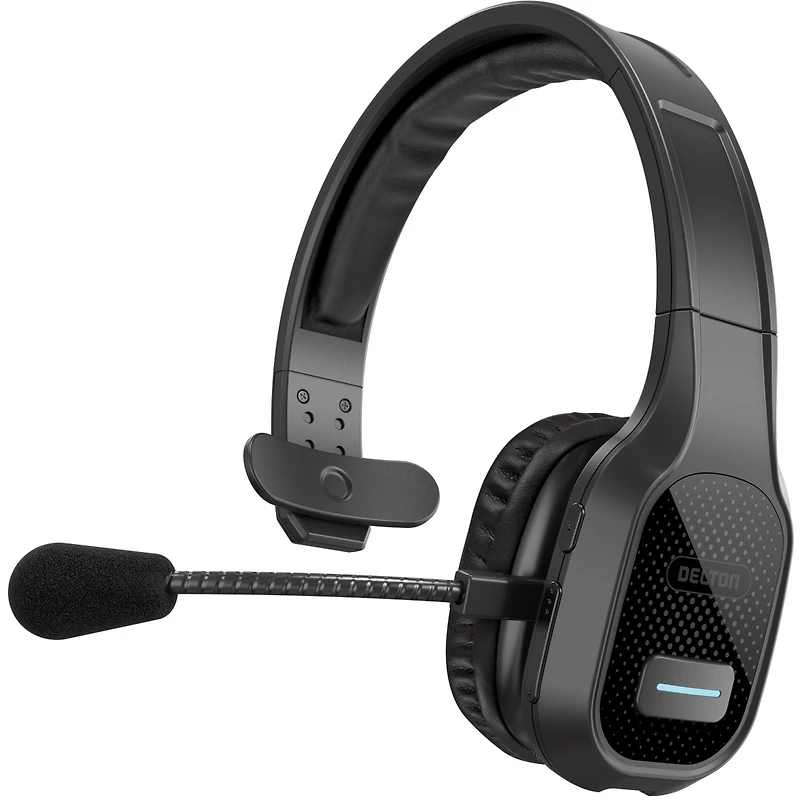 Delton Wireless Computer Headset, Trucker Bluetooth Headset with Noise Canceling Microphone, 35Hrs talk time, Wireless Headset for Computer, Cell Phon