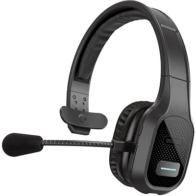 Delton Wireless Computer Headset, Trucker Bluetooth Headset with Noise Canceling Microphone, 35Hrs talk time, Wireless Headset for Computer, Cell Phon