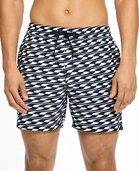 Puma Men's 5" Geometric-Print Swim Shorts