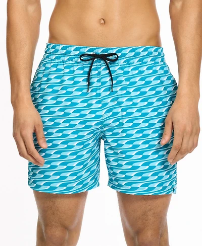 Puma Men's 5" Geometric-Print Swim Shorts