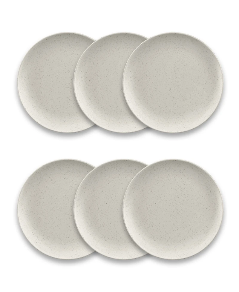 Abode Homewares Coupe Wheat Polypropylene Salad Plates, Set of 6