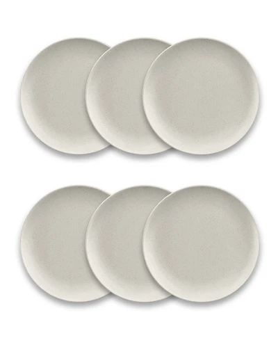 Abode Homewares Coupe Wheat Polypropylene Salad Plates, Set of 6