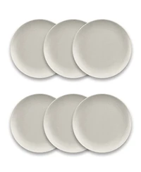 Abode Homewares Coupe Wheat Polypropylene Salad Plates, Set of 6