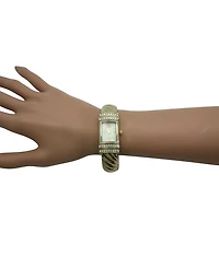 Olivia Pratt Metallic Thin Face Bangle Women Watch