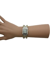Olivia Pratt Two Tone Swirl Details Bangle Women Watch