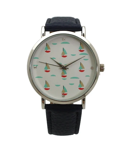 Olivia Pratt Soft Band Sailing Boats Dial Women Watch