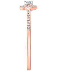 Diamond Halo Engagement Ring (1/4 ct. t.w.) 14k White, Yellow or Rose Gold