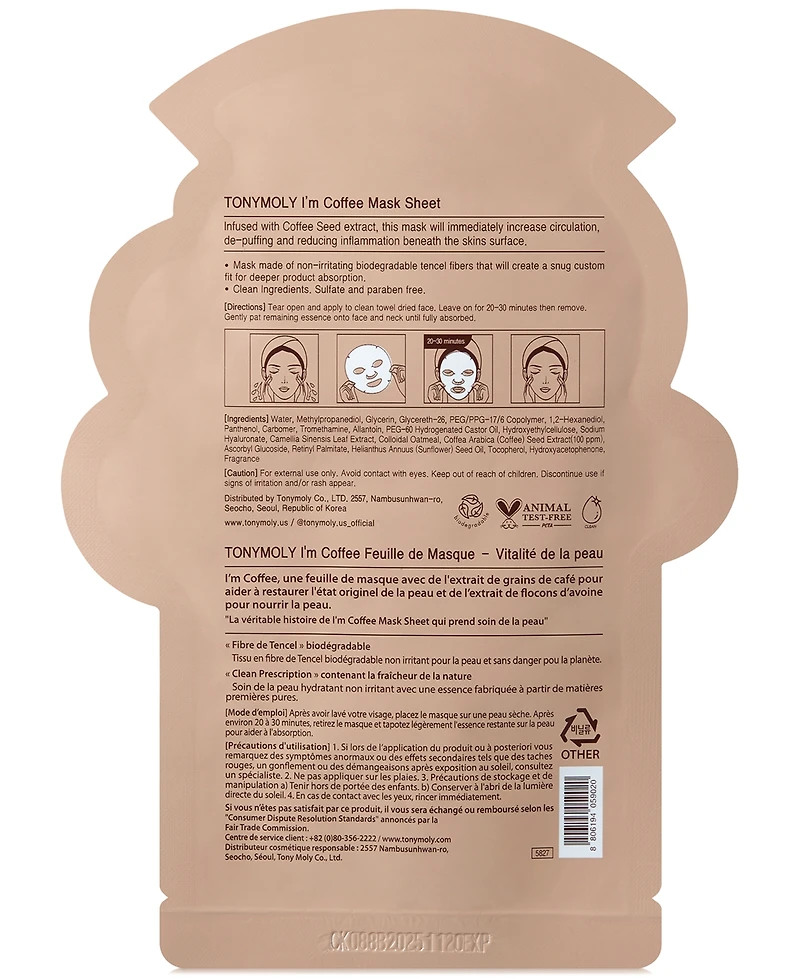 Tonymoly I'm Coffee Sheet Mask