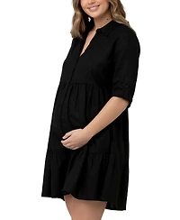 Ripe Maternity Adel Button Through Shirt Dress