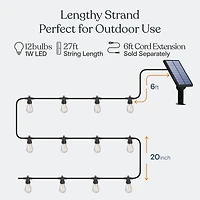 Brightech Ambience Pro 27 ft. Outdoor Solar Led String lights with Remote