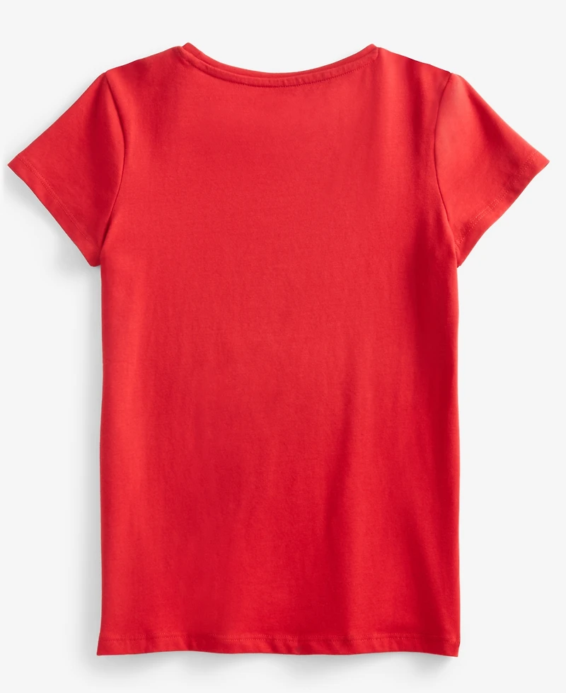 Guess Big Girls Triangle Rhinestone Logo T-shirt