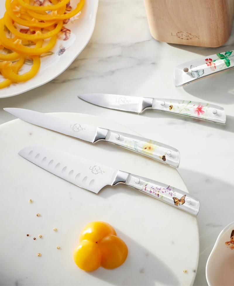 Lenox Butterfly Meadow 6-Piece Knife Set with Block
