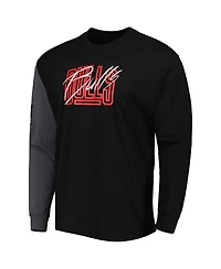 Men's Nike Black Chicago Bulls Courtside Versus Flight MAX90 Long Sleeve T-shirt