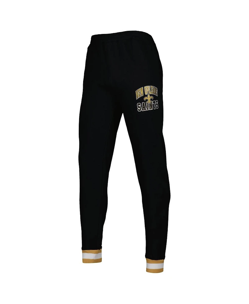 Men's Starter Black New Orleans Saints Blitz Fleece Jogger Pants