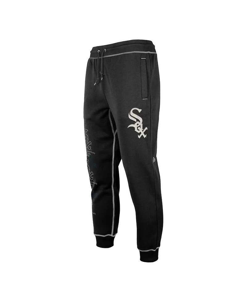 Men's New Era Black Chicago White Sox Team Split Jogger Pants