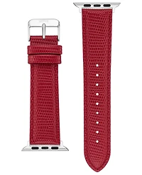 WITHit Red Genuine Lizard Grain Leather Band designed for Apple Watch 42mm (Series 10) & 38/40/41mm