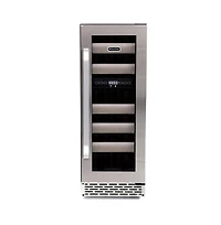 Whynter Elite 17 Bottle Stainless Steel Dual Zone Built-in Wine Refrigerator