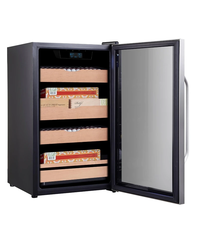 Whynter 4.2 cu.ft. Cigar Cabinet Cooler and Humidor Cedar Shelves