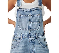 Free People Women's Ziggy Cotton Adjustable-Straps Shortalls