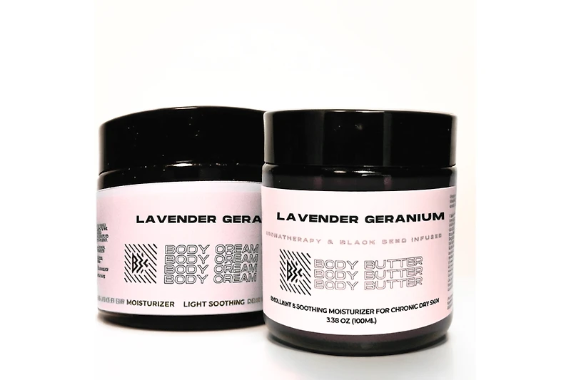 Lavender Geranium Body Butter & Body Cream Duo