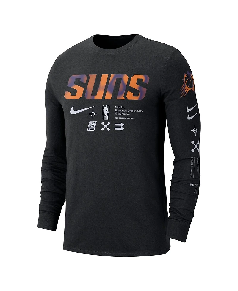Men's Nike Black Phoenix Suns Essential Air Traffic Control Long Sleeve T-shirt