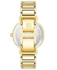 Anne Klein Women's Three Hand Quartz Gold-Tone Alloy Watch, 36mm