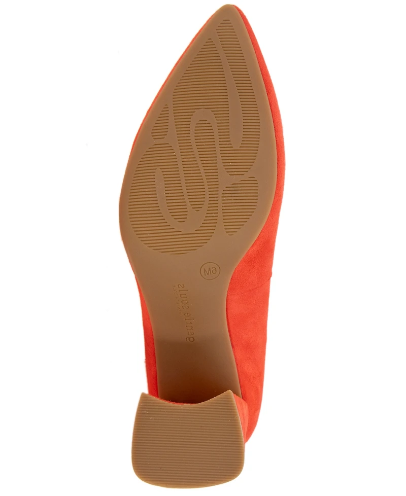 Gentle Souls Women's Dionne Block Heel Pointy Toe Pumps