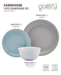 Farmhouse Multicolor 12 Pc. Dinnerware Set, Service for 4