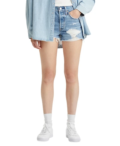 Levi's Women's 501 Button Fly Cotton High-Rise Denim Shorts