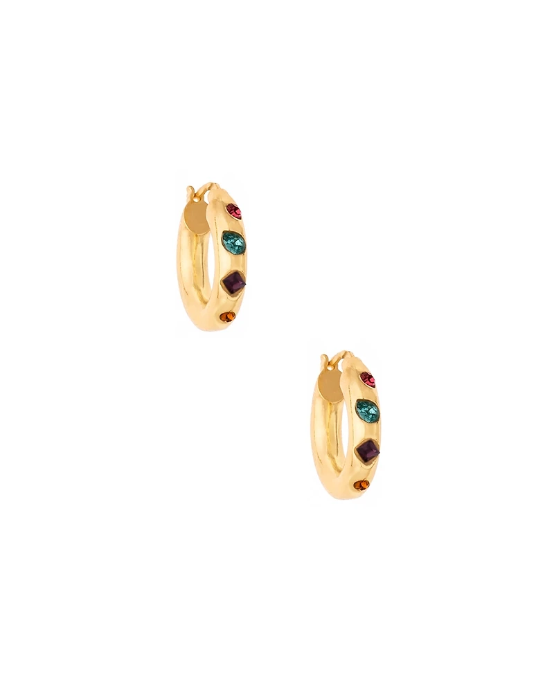 Ettika Lively Rainbow Hoop Earrings