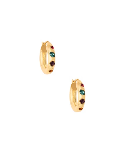 Ettika Lively Rainbow Hoop Earrings
