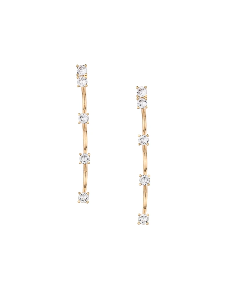 Ettika Scalloped 18K Gold Plated Drop Earrings