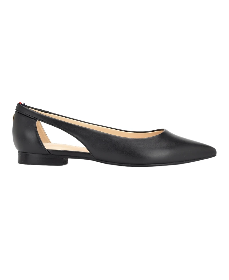 Tommy Hilfiger Women's Velahi Cutout Pointy Toe Flats